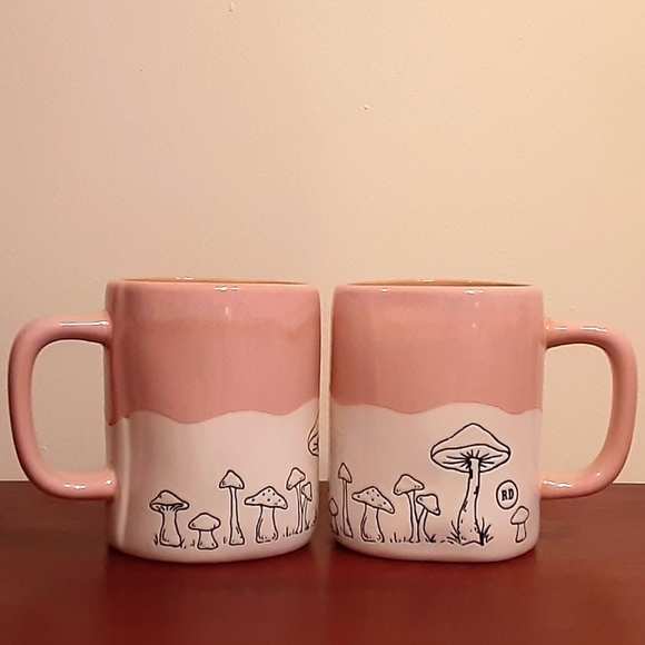 Rae Dunn Other - SET OF 2 Rae Dunn Pink Mushroom Mugs
